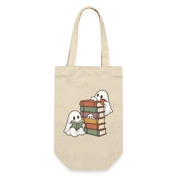 Büchergeister - Geschenkbeutel für Flaschen - Natur - Vorne