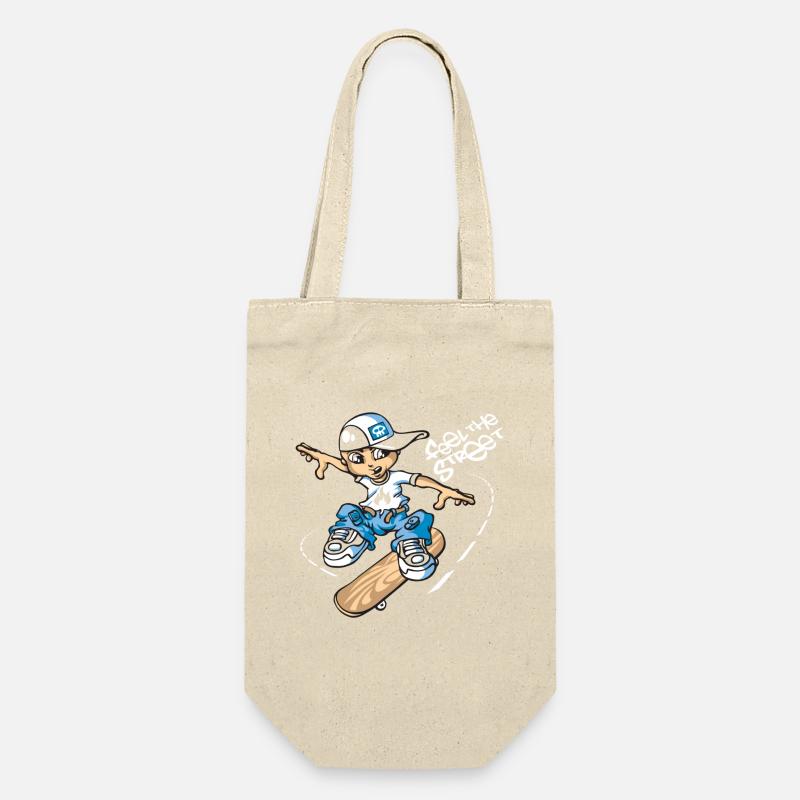 Skater boy - Gift Bag for Bottles - nature