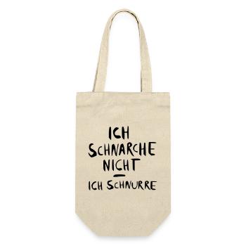 ich schnarche nicht - ich - Geschenkbeutel für Flaschen - Natur - Vorne