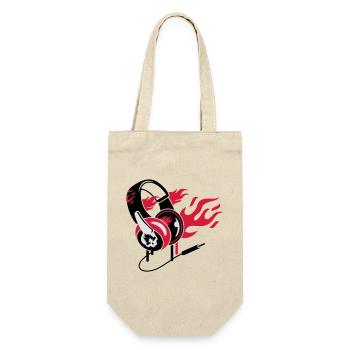 Headphones and flames - Gift Bag for Bottles - nature - Front