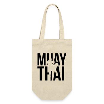 muay thai - Geschenkbeutel für Flaschen - Natur - Vorne