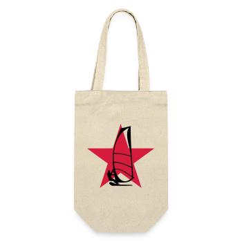 Windsurfen / Windsurfer / Windsurf / Windsurfing - Geschenkbeutel für Flaschen - Natur - Vorne