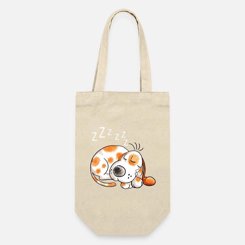 Schnarchender Hund - Hunde - Dog - Comic - Geschenkbeutel für Flaschen - Natur