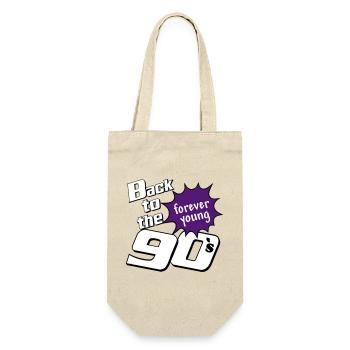 90s Party , Theme Party , forever Young (25) - Gift Bag for Bottles - nature - Front