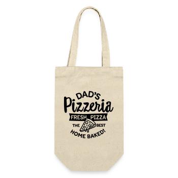 Dad's Pizzeria Homemade Pizza Daddy Father's Day - Gift Bag for Bottles - nature - Front