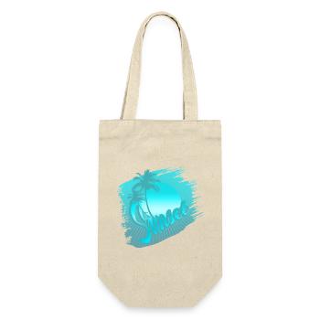 sunset blue - Geschenkbeutel für Flaschen - Natur - Vorne