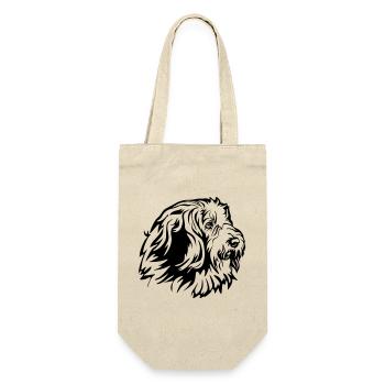 Bearded Collie Kopf - Sac à bouteille - nature - Devant