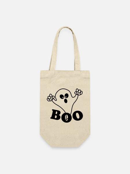 Spuk Boo - Geschenkbeutel für Flaschen - Natur