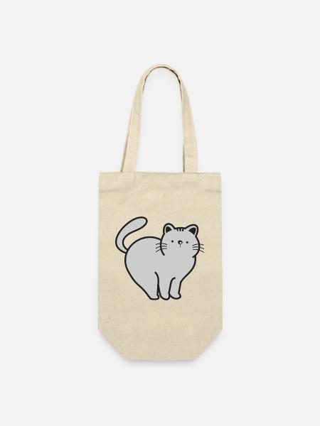 Katze Katzen - Geschenkbeutel für Flaschen - Natur