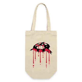 Tropfen Blut Anarchie Symbol - Geschenkbeutel für Flaschen - Natur - Vorne