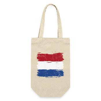 Pinselstrich Holländische Flagge - Geschenkbeutel für Flaschen - Natur - Vorne
