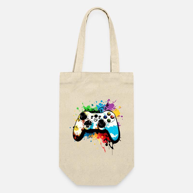 Gaming Controller Graffiti Computer Spiele Gamer - Geschenkbeutel für Flaschen - Natur