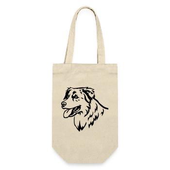 Australian Shepherd Head - Gift Bag for Bottles - nature - Front