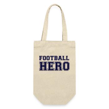 Football Hero - Blue Text. - Gift Bag for Bottles - nature - Front