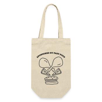 Skull SponsoredByFastFood - Gift Bag for Bottles - nature - Front
