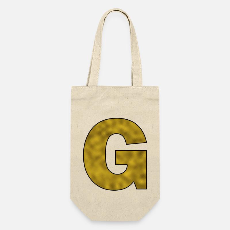 Letter G Gold - Gift Bag for Bottles - nature