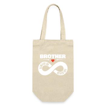 Frère toujours sur jamais off frère amour cadeau - Sac à bouteille - nature - Devant