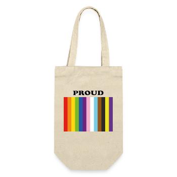 Proud Inclusive Pride Colors - Gift Bag for Bottles - nature - Front