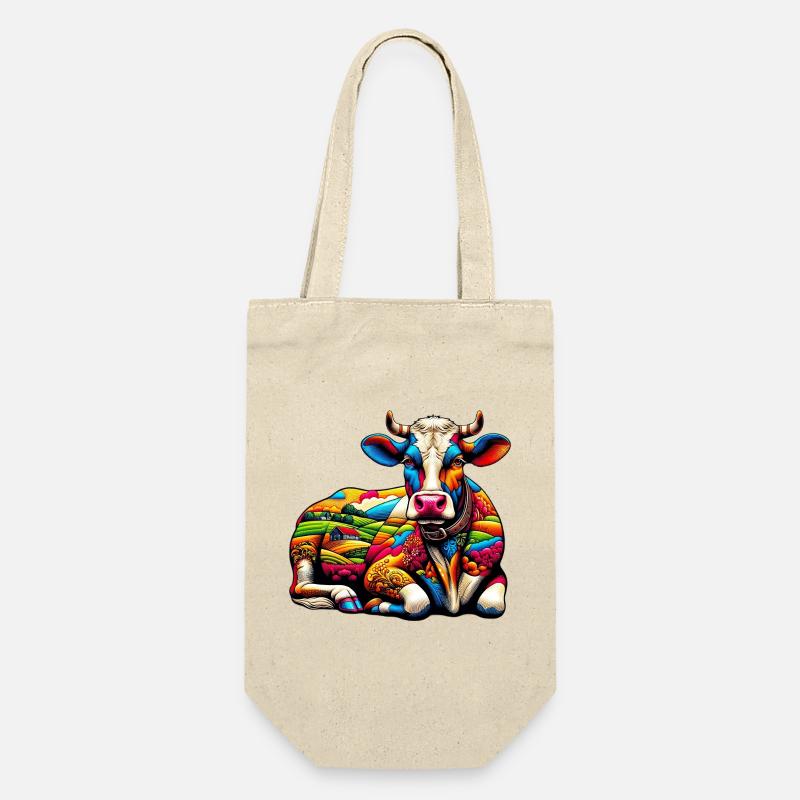 Vache - Sac à bouteille - nature