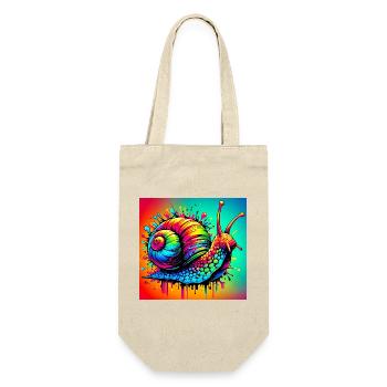 Schnecke - Geschenkbeutel für Flaschen - Natur - Vorne