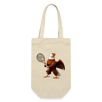 Adler Tennis - Geschenkbeutel für Flaschen - Natur - Vorne