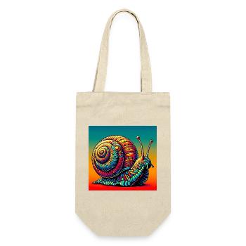 Schnecke - Geschenkbeutel für Flaschen - Natur - Vorne