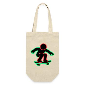 Neon Skateboarder Line Art - Gift Bag for Bottles - nature - Front