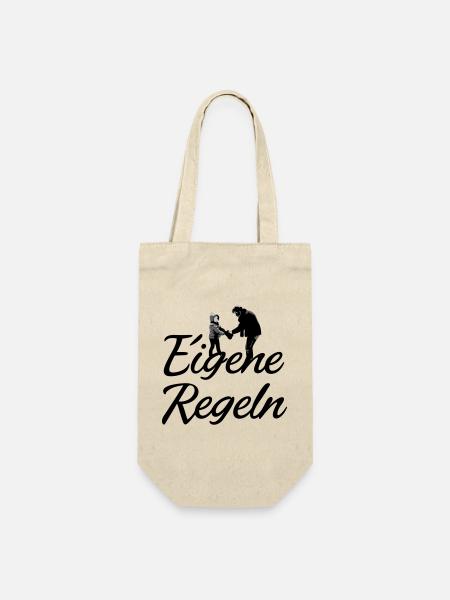 Father and Child Silhouette - Gift Bag for Bottles - nature