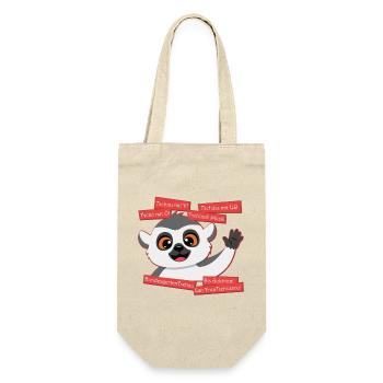 Panda Grüße: The Art of Tschau - Geschenkbeutel für Flaschen - Natur - Vorne
