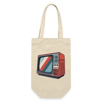 Retro TV Stripes Vintage Pattern - Gift Bag for Bottles - nature - Front