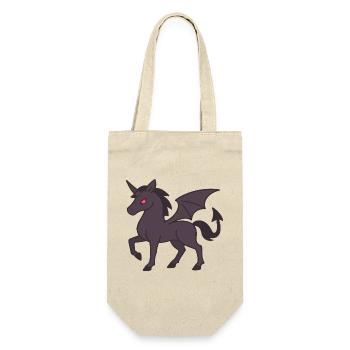 Licorne Démoniaque Sombre aux Ailes et aux Yeux Rouges - Sac à bouteille - nature - Devant