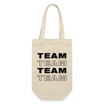 Team - Geschenkbeutel für Flaschen - Natur - Vorne