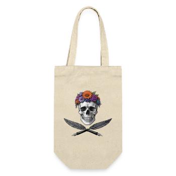 PIRATE-POET – dunkle Hölle - Geschenkbeutel für Flaschen - Natur - Vorne