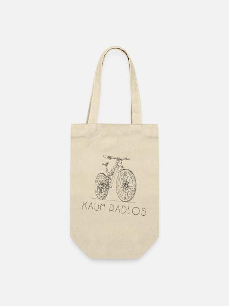 Mountainbike Kaum Radlos Minimal Line Art - Geschenkbeutel für Flaschen - Natur