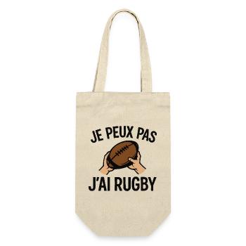 Je peux pas j'ai rugby - Sac à bouteille - nature - Devant