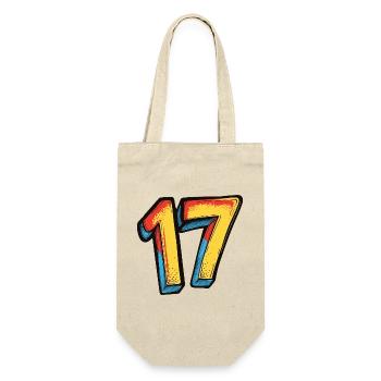 17 Number Colorful - Gift Bag for Bottles - nature - Front