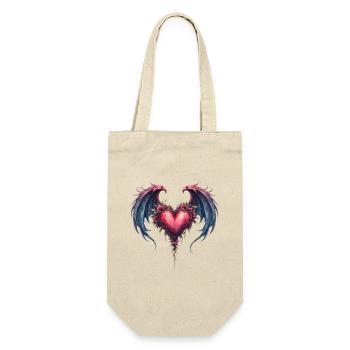 Floral winged heart - Gift Bag for Bottles - nature - Front