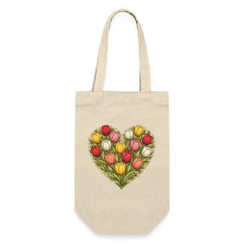 Bouquet de cœur de tulipe - Sac à bouteille - nature - Devant