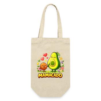 Mamacado Avocado - Lustiges Mama Kawaii Design - Geschenkbeutel für Flaschen - Natur - Vorne