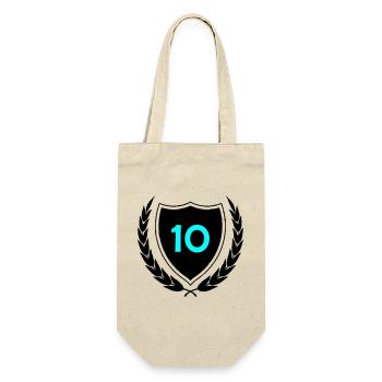 Neon Ten Numeral Print - Gift Bag for Bottles - nature - Front