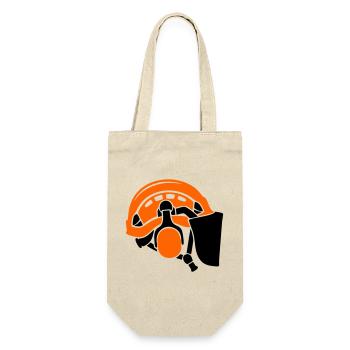 Forestry helmet, tree care, forest workers, lumberjacks - Gift Bag for Bottles - nature - Front