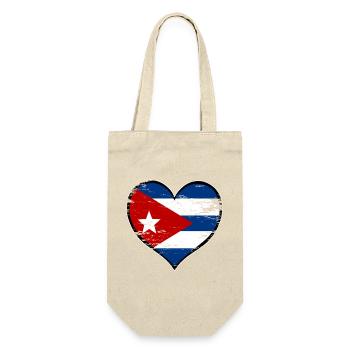 Drapeau du cœur de Cuba utilisé - Sac à bouteille - nature - Devant