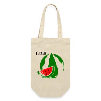 Melone - Geschenkbeutel für Flaschen - Natur - Vorne