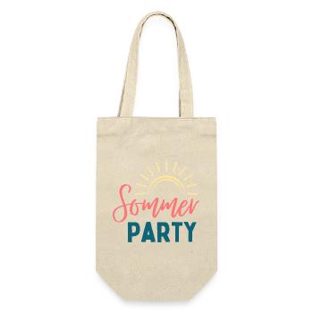 Summer Party Sunbeam Logo - Gift Bag for Bottles - nature - Front