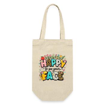Happy to See Your Face - Gift Bag for Bottles - nature - Front