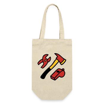 Graphismes des outils des pompiers - Sac à bouteille - nature - Devant