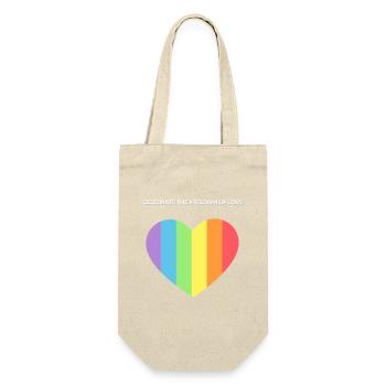 Herz der Pride: Freiheit der Liebe - Geschenkbeutel für Flaschen - Natur - Vorne