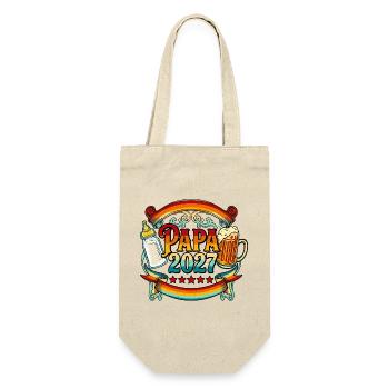 Dad 2027 Father-to-be Pregnancy Announcement - Gift Bag for Bottles - nature - Front