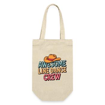 Line Dance Crew - Geschenkbeutel für Flaschen - Natur - Vorne