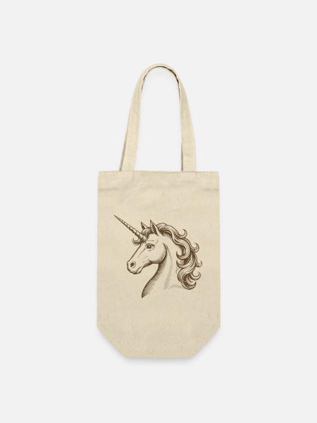 Mystic Unicorn - Geschenkbeutel für Flaschen - Natur